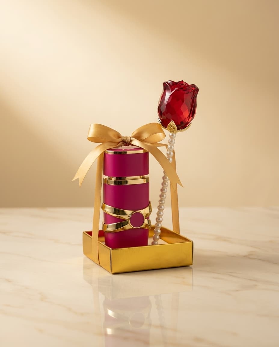 Kleines Geschenkset mit Kristallrose